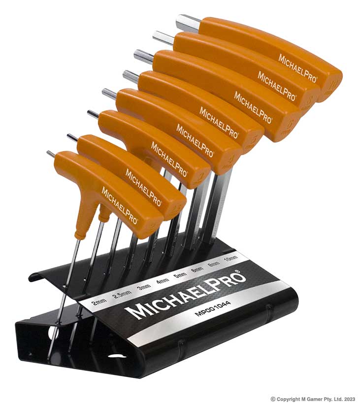 Metric T-Handle Ball End Hex Key Set